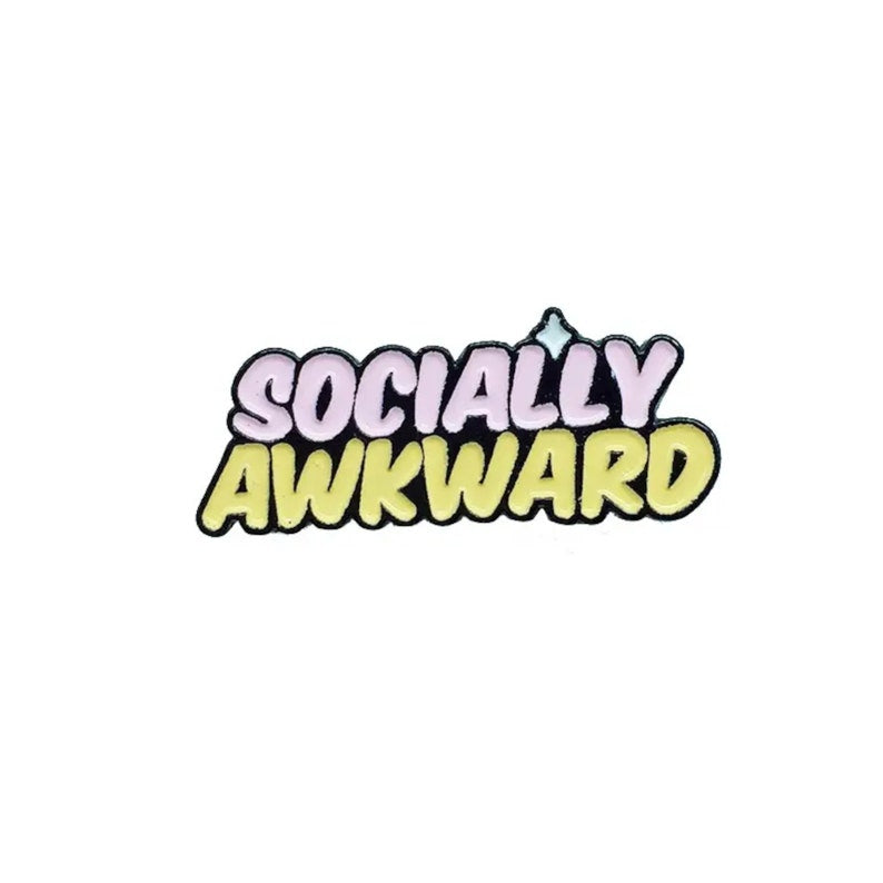 Socially Awkward Pin Badge